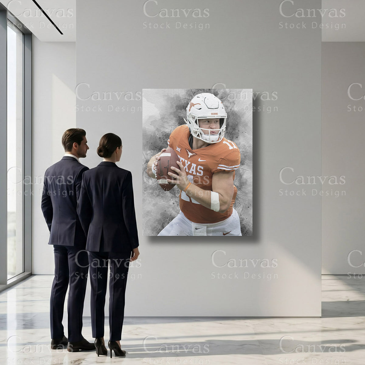 Sam Ehlinger professional football sports artwork