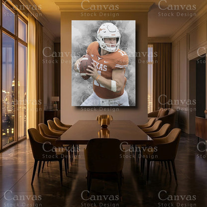 Sam Ehlinger luxury NFL wall decor