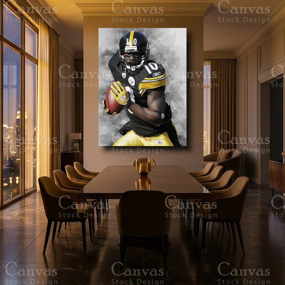Santonio Holmes luxury NFL wall decor