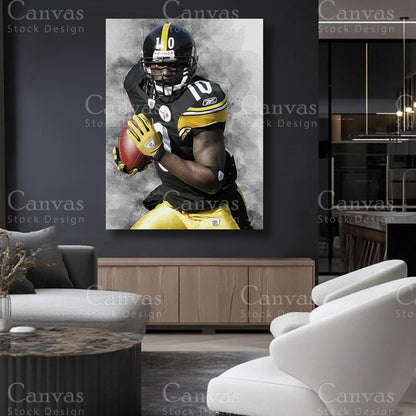 Santonio Holmes statement football canvas artwork