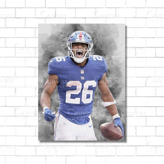 Saquon Barkley Canvas Wall Art – New York Giants NFL RB