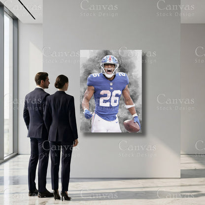 Saquon Barkley professional football sports artwork