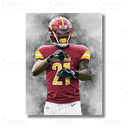 Sean Taylor Iconic Football Canvas Wall Art