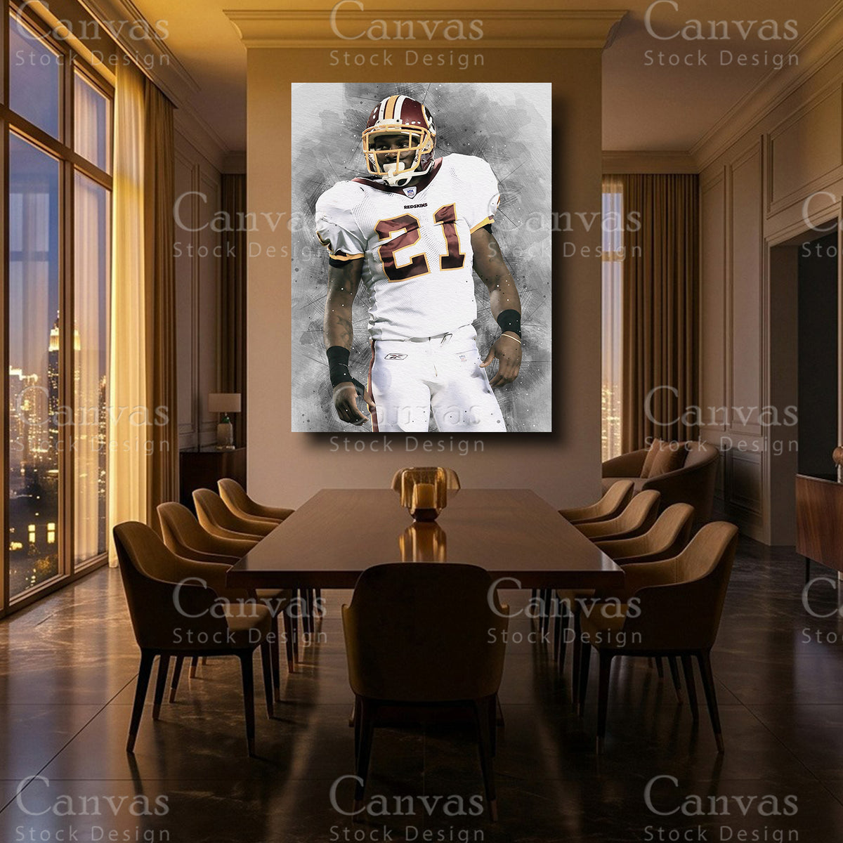 Sean Taylor luxury NFL wall decor