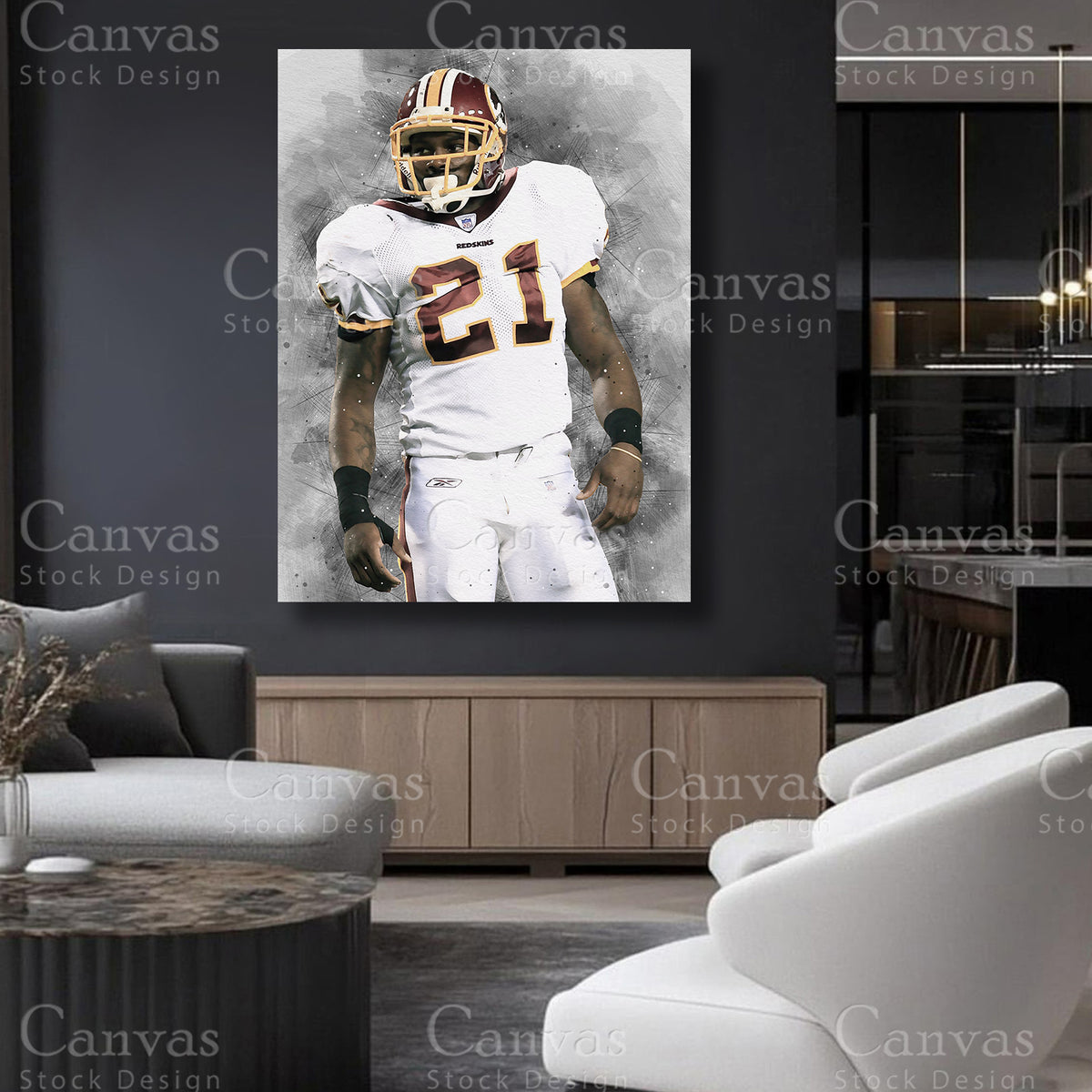 Sean Taylor statement football canvas artwork