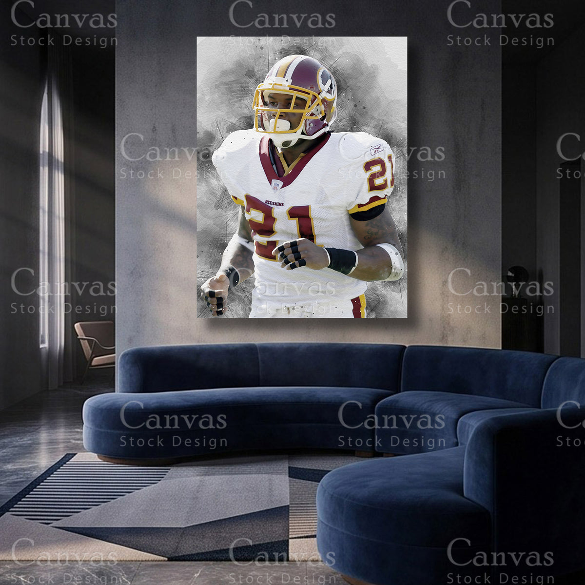 Sean Taylor premium NFL canvas artwork