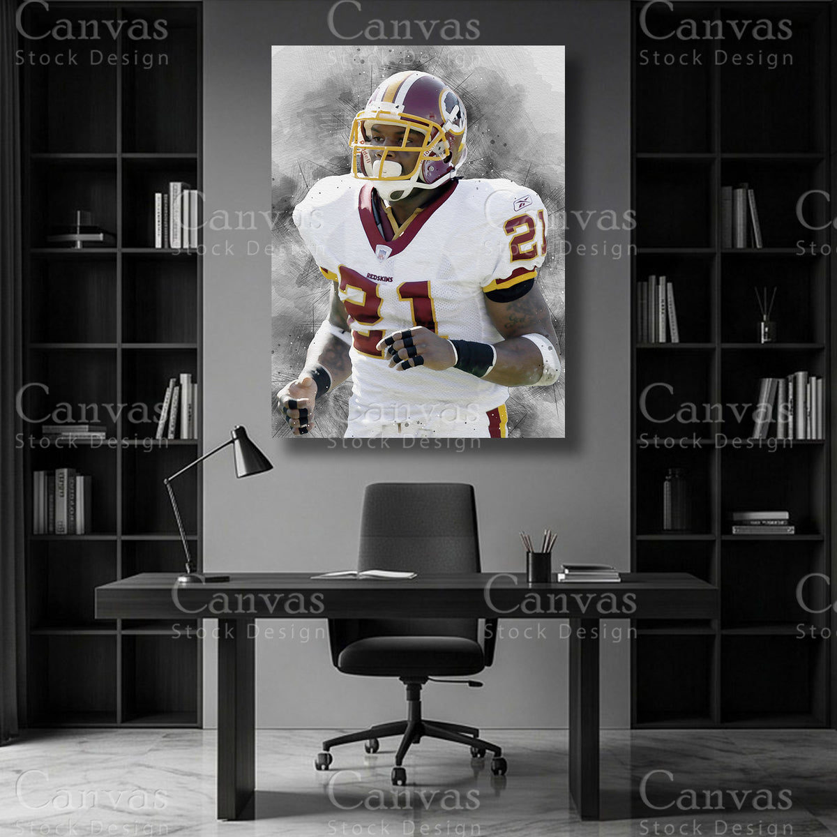 Sean Taylor football safety wall art