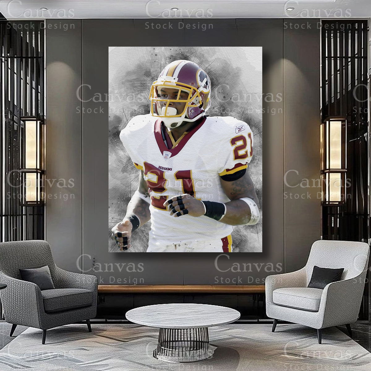 Sean Taylor defensive athlete canvas artwork