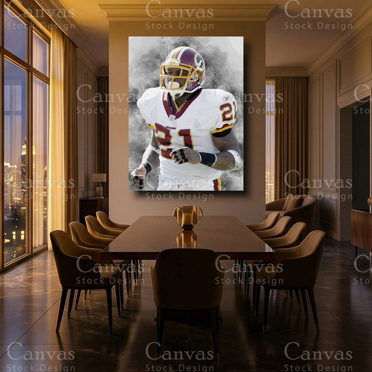 Sean Taylor luxury NFL wall decor
