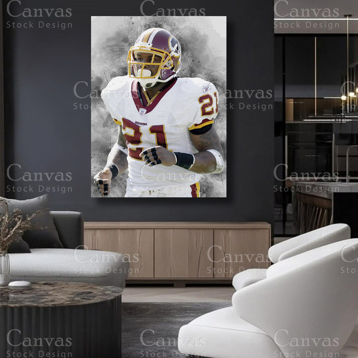 Sean Taylor statement football canvas artwork