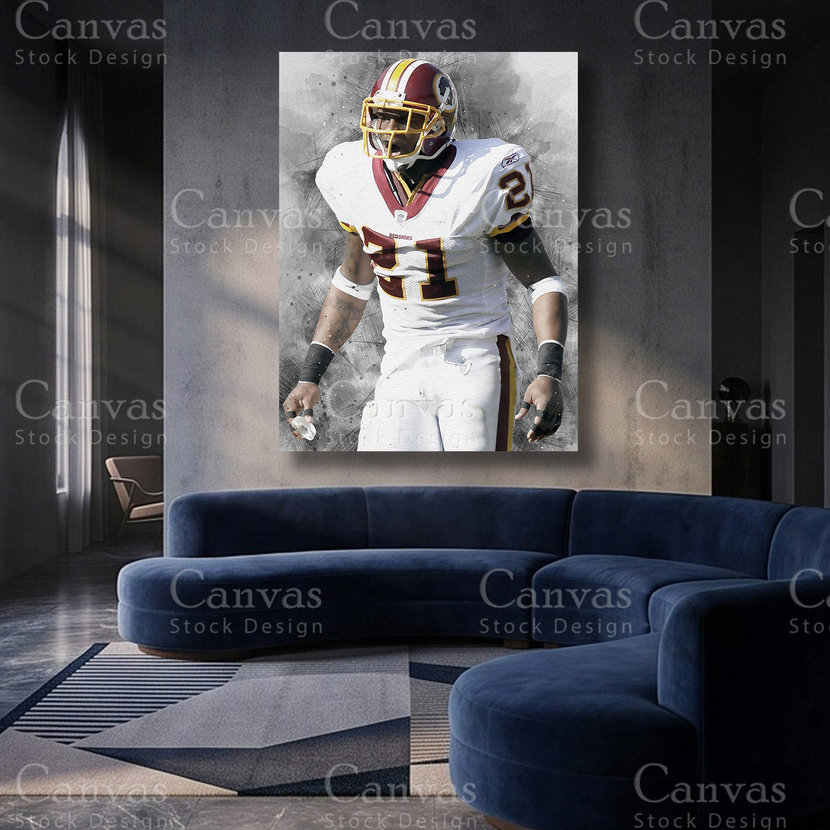 Sean Taylor NFL safety canvas artwork