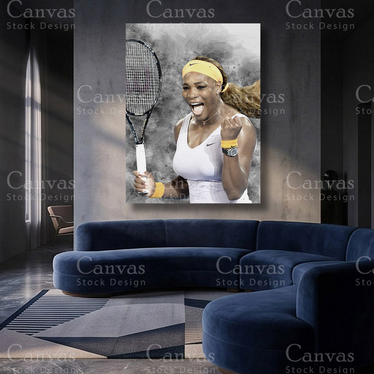 Serena Williams Tennis Canvas Artwork