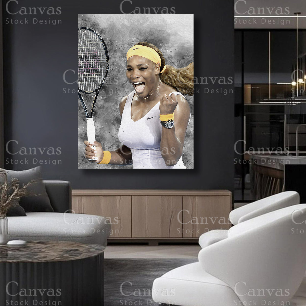 Serena Williams Canvas Art for Refined Interiors
