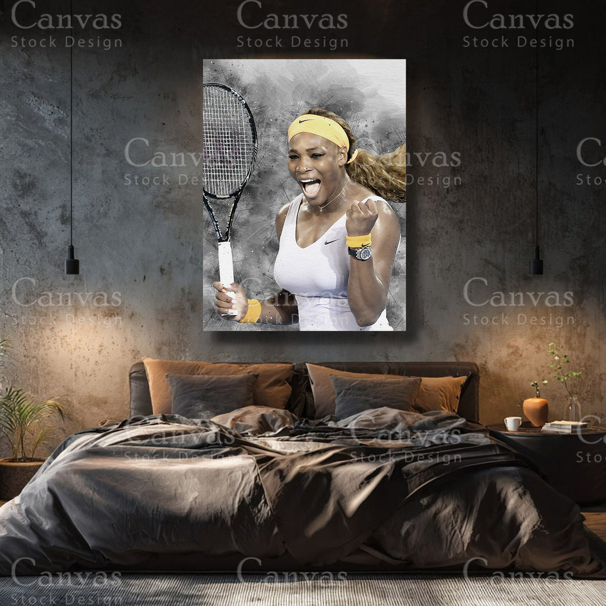 Serena Williams Premium Tennis Canvas Wall Art