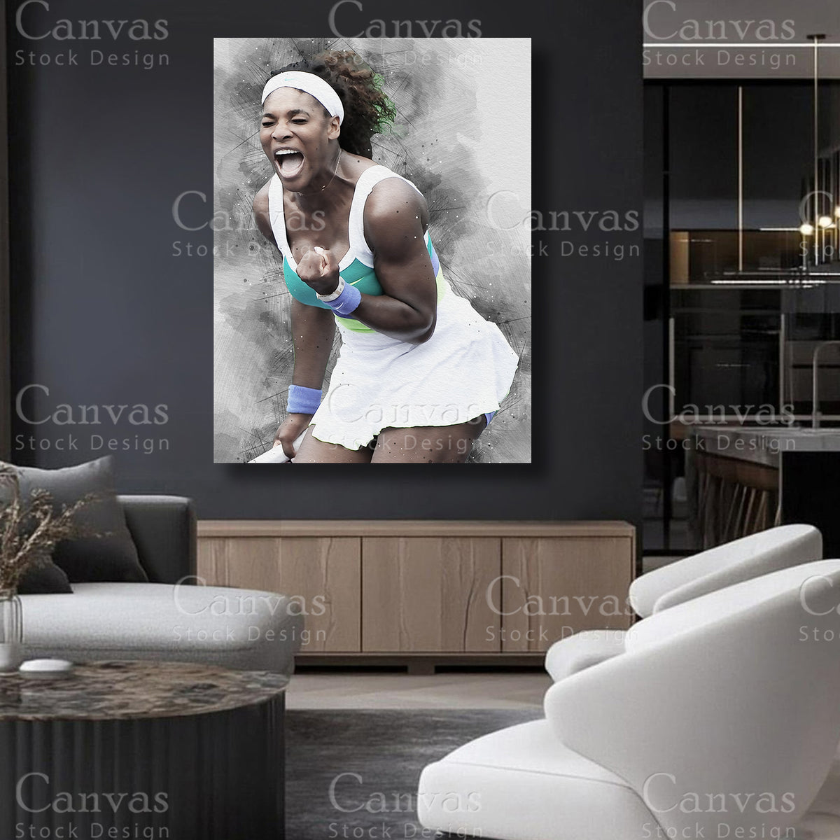 Serena Williams Canvas Art for Refined Interiors