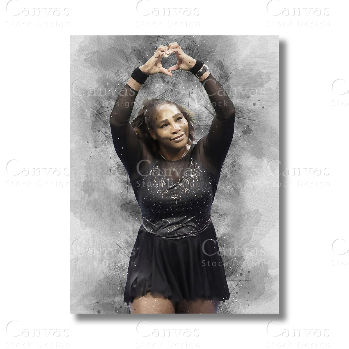 Serena Williams Legacy Tennis Canvas Wall Art