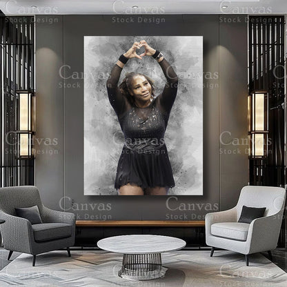 Serena Williams sports canvas wall art