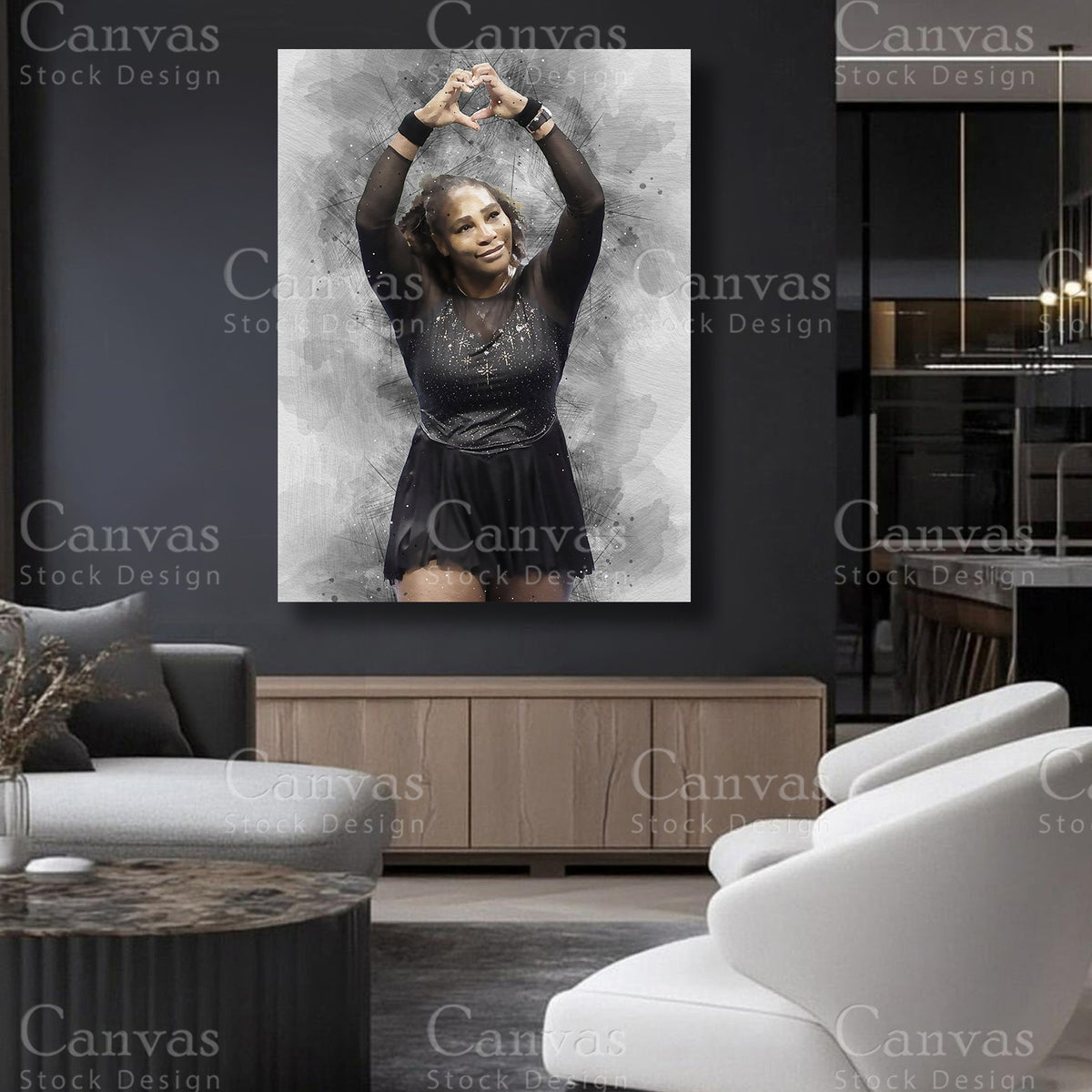 Serena Williams statement canvas artwork