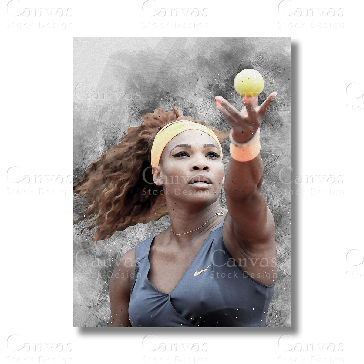 Serena Williams Prestige Tennis Canvas Wall Art