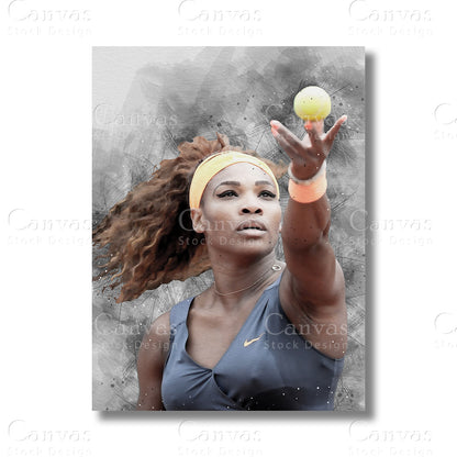 Serena Williams Prestige Tennis Canvas Wall Art