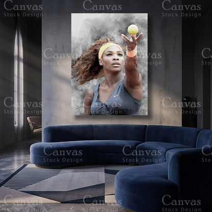 Serena Williams premium tennis wall artwork