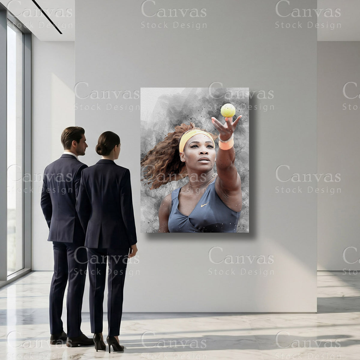 Serena Williams tennis sports artwork
