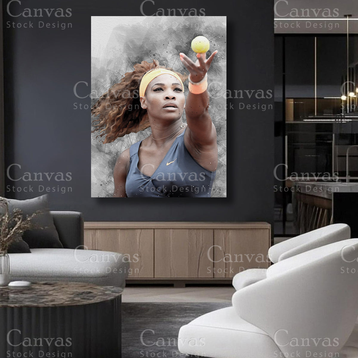 Serena Williams statement sports wall art