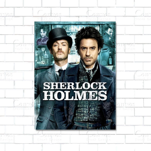 Sherlock Holmes canvas wall art – vintage detective poster with classic style