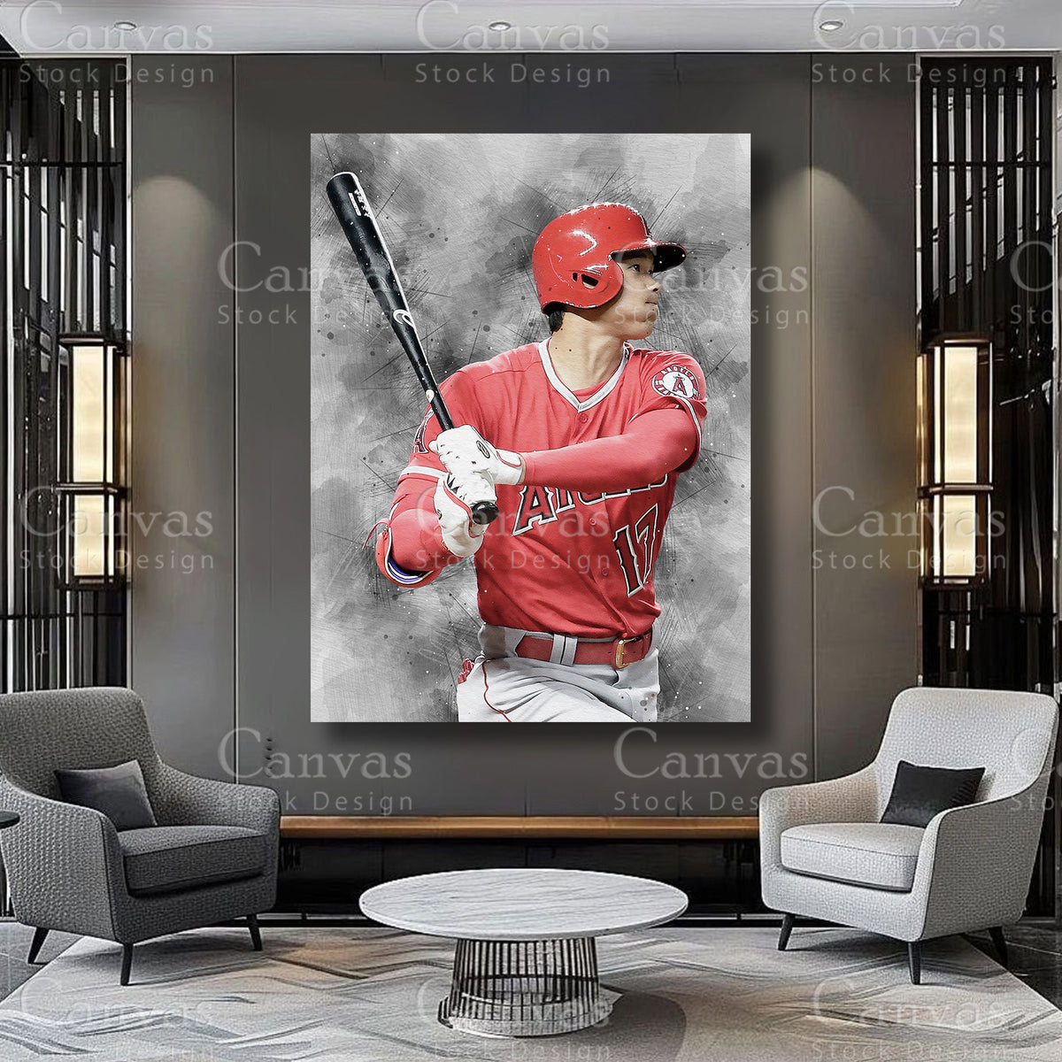 Shohei Ohtani sports wall decor for baseball collectors