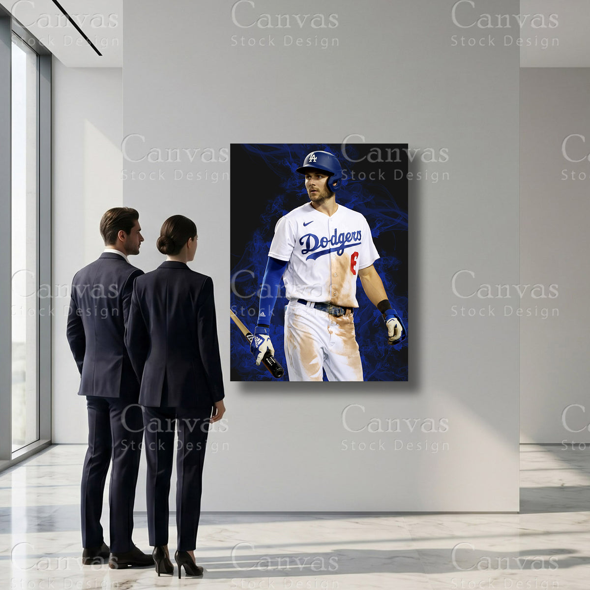 Shortstop inspired canvas artwork featuring Trea Turner