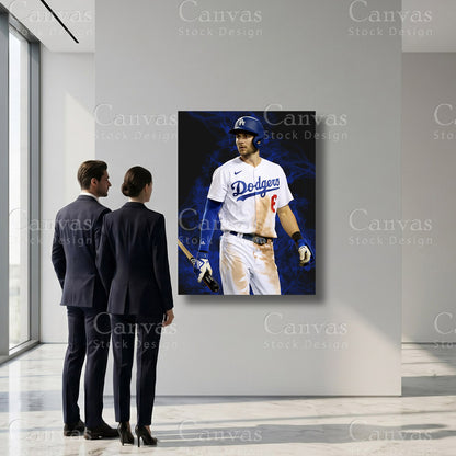 Shortstop inspired canvas artwork featuring Trea Turner