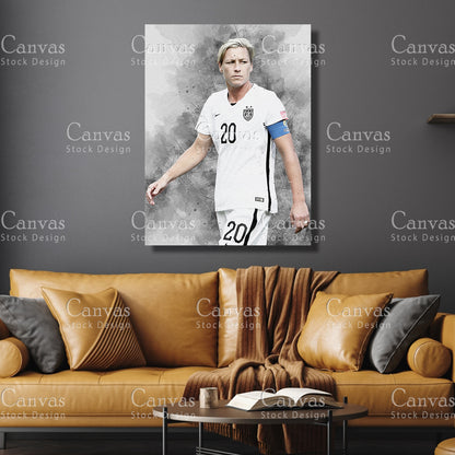 Abby Wambach Canvas Frame, Kids Wall Decor, Soccer Fan, Man Cave Gift for Him - Her, Sports Canvas Wall Art