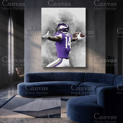 Stefon Diggs NFL canvas artwork