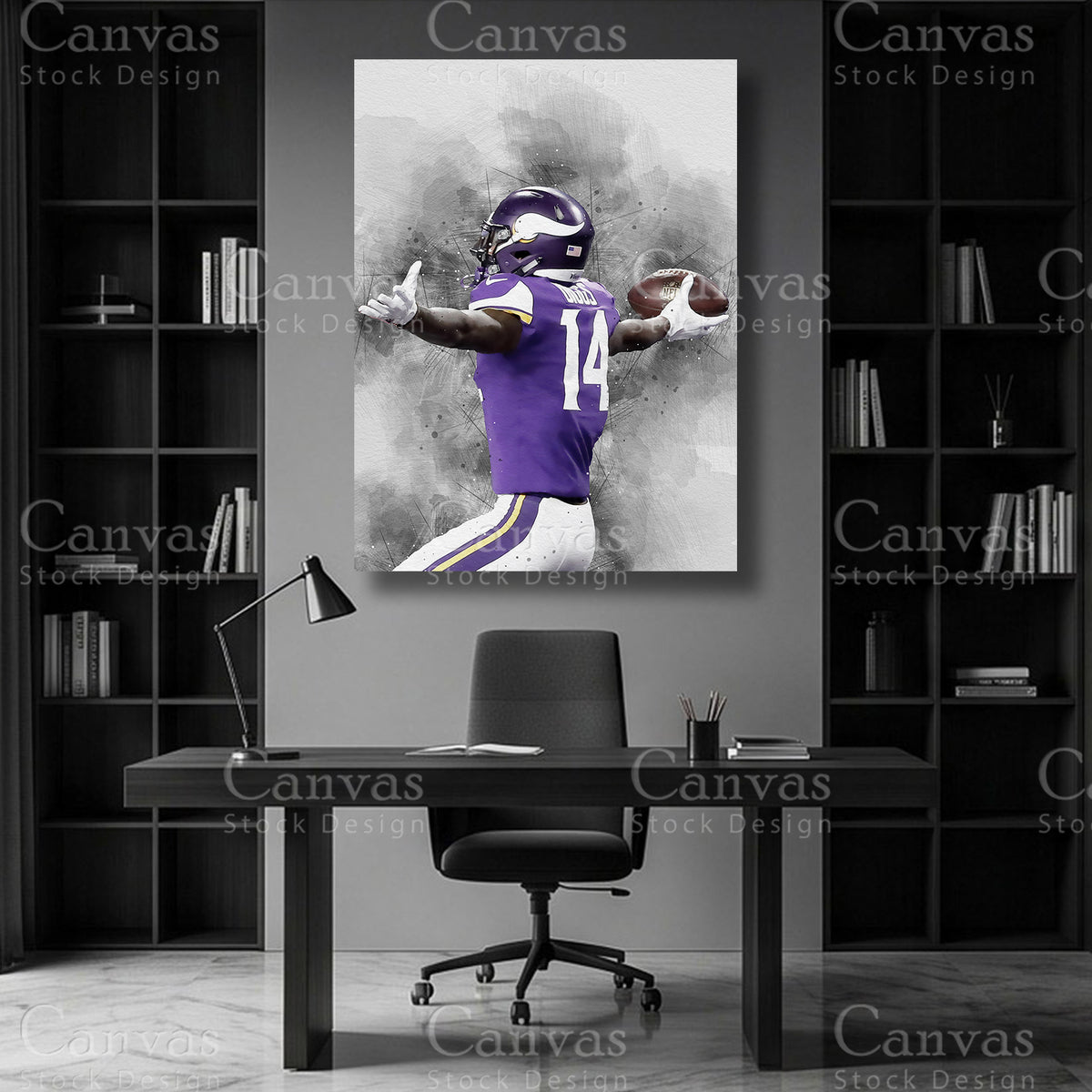 Stefon Diggs football player wall art
