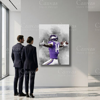 Stefon Diggs professional football sports artwork