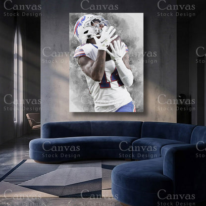 Stefon Diggs NFL canvas artwork