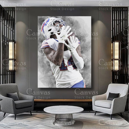 Stefon Diggs premium athlete canvas art