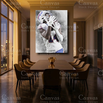 Stefon Diggs luxury football canvas decor