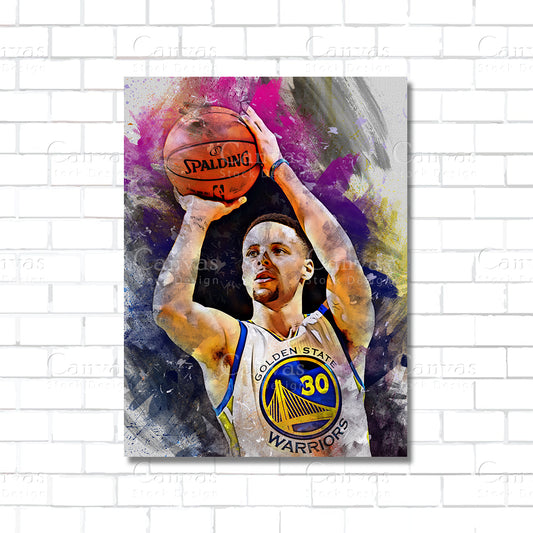 Stephen Curry Canvas Wall Art