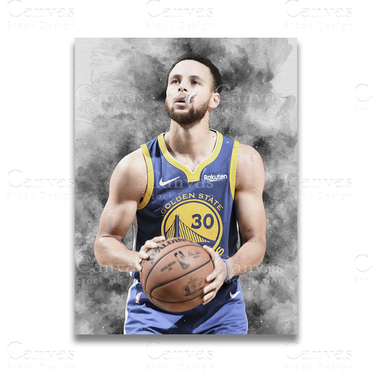 Stephen Curry basketball canvas artwork