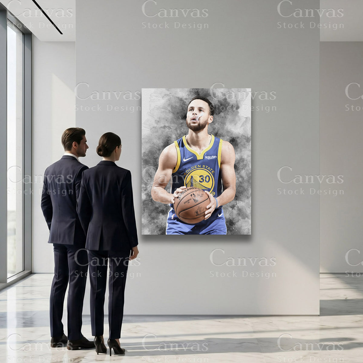 Stephen Curry basketball wall artwork