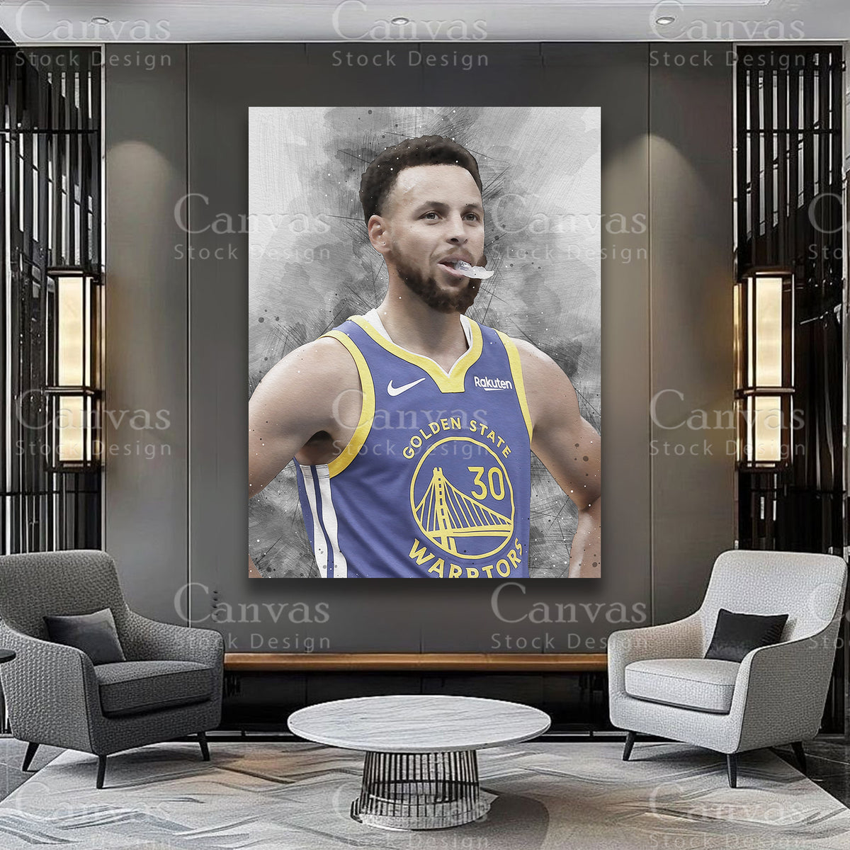 Stephen Curry NBA canvas wall art