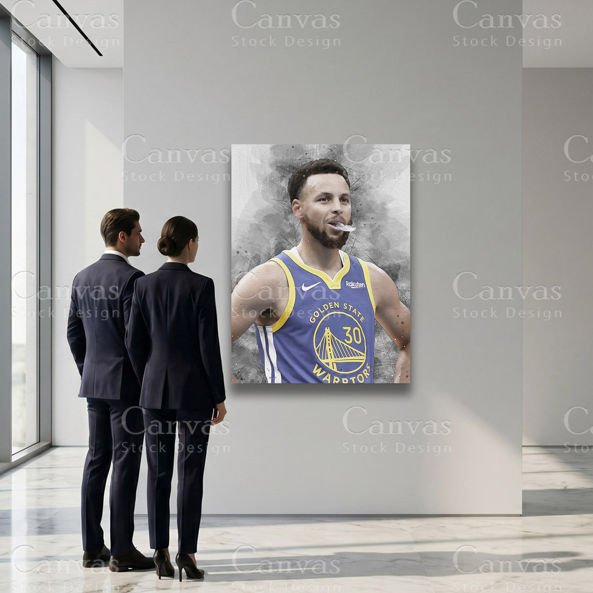 Stephen Curry athlete artwork for refined interiors