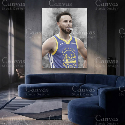 Stephen Curry luxury basketball canvas artwork
