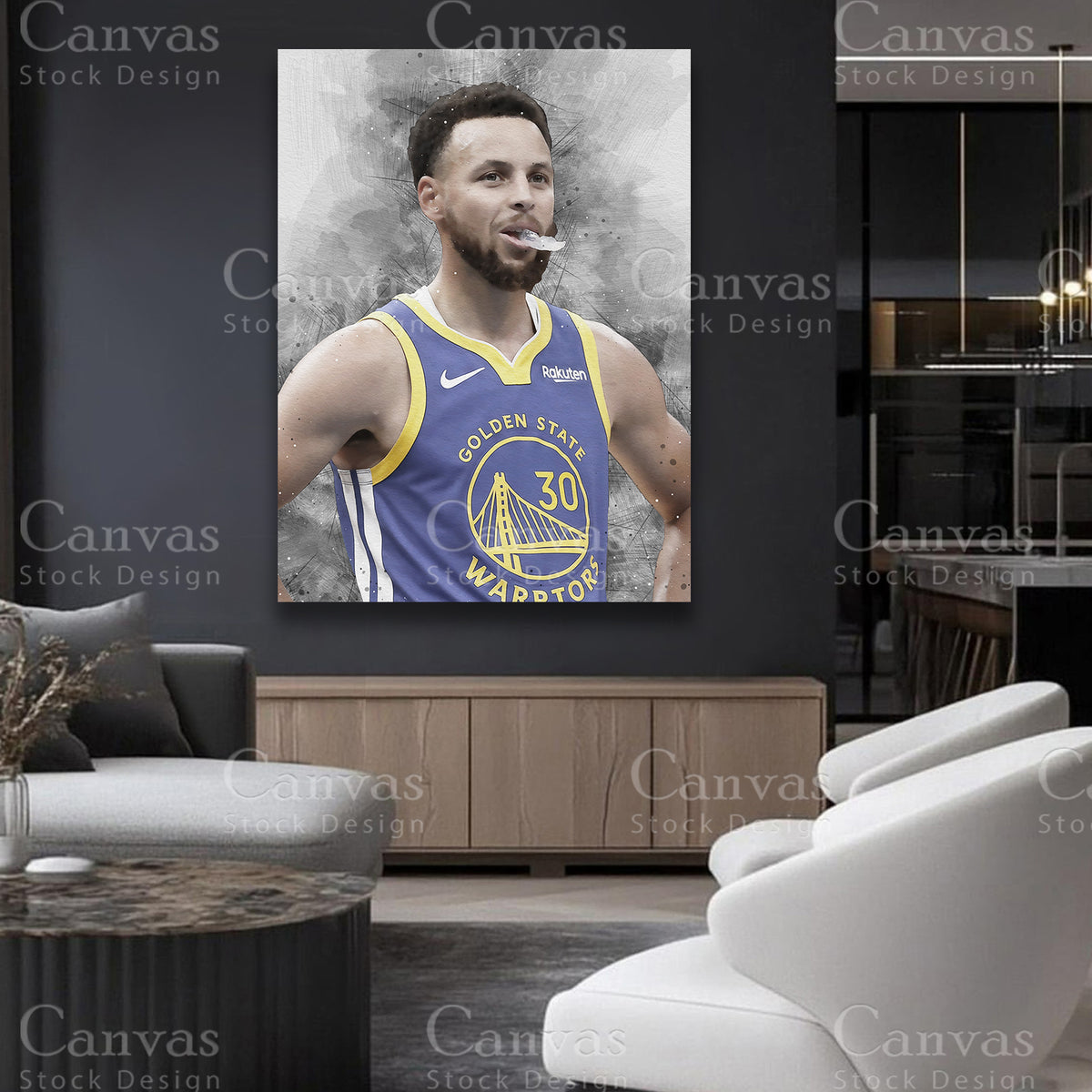 Stephen Curry premium canvas wall artwork