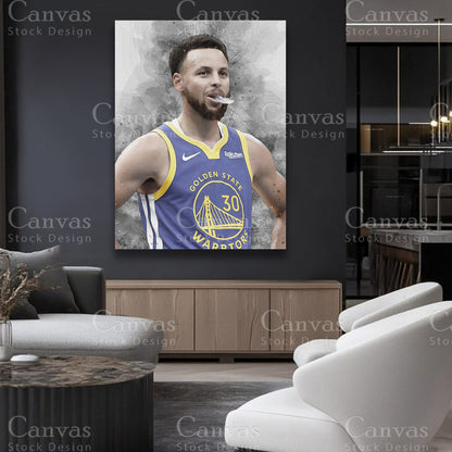 Stephen Curry premium canvas wall artwork
