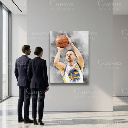 Stephen Curry sports canvas artwork for modern interiors
