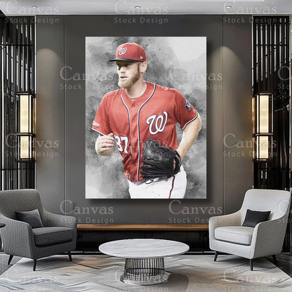 Stephen Strasburg wall decor for baseball collectors