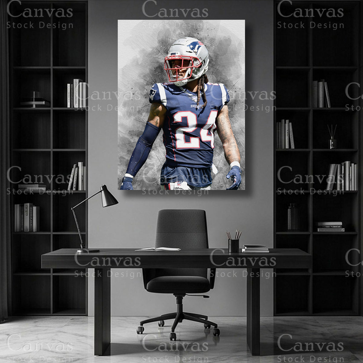 Stephon Gilmore football player wall art