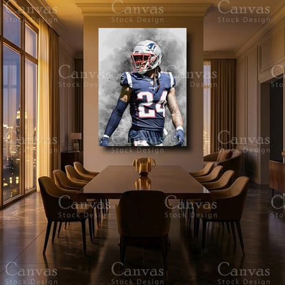 Stephon Gilmore luxury football wall decor